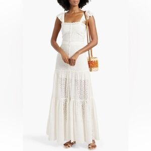Veronica Beard White Eyelet Dress